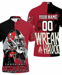 Rep Your Team and Lavonte David with a Personalized Tampa Bay Buccaneers 54 Jersey 3D All Over Print Polo Shirt