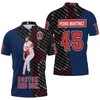 Rep Your Team with Pedro Martinez 45 Boston Red Sox Personalized 3D Polo Shirt
