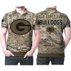 Represent Georgia Bulldogs with Camo Pattern 3D Polo Shirt in All Over Print and Breathable Fabric