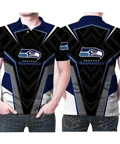 Represent Seattle Seahawks with Unique All Over Print Polo Shirt in 3D