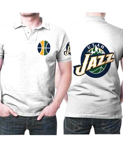 Represent Utah Jazz Basketball with Classic Mascot Logo 3D All Over Print Polo Shirt