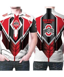Represent Your Team with This Breathable Ohio State Buckeyes American Football University Logo Polo Shirt