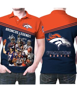 Represent Your Team with This Denver Broncos NFL American Football Team Logo Polo Shirt All Over Print Shirt 3D T-Shirt