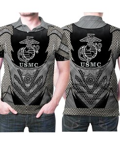 Represent the United States Armed Forces with US Marine Corps Usmc 3D All Over Print Polo Shirt