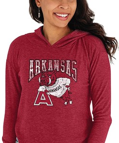 Reserve Collection By Blue 84 Ncaa Womens Cozy Crop Top Vault Hoodie, Hogs Shirt Gifts For Razorbacks Lover