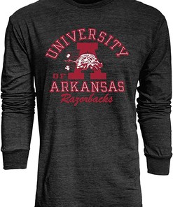 Reserve Collection By Vintage Tri-Blend Long Sleeve Vault T Shirt, Hogs Shirt Gifts For Razorbacks Lover