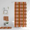 Retro 70s Bathroom Set, Waffle Weave Shower Curtain, Hand Towel, Bath Towel, Spa Wrap