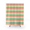 Retro 70s Vibe Shower Curtain for Unique Bathroom Decor, 71 x 71 inch Curtain
