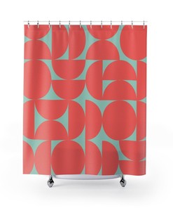 Retro Abstract Art Modern Print Shower Curtain - Perfect Gift Idea for Housewarming