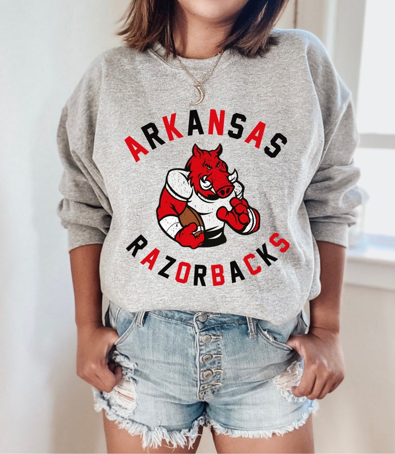 Retro Arkansas Shirt Unisex Vintage Razorbacks T Shirt, Football Season Gameday Apparel, Sweatshirt, Hoodie