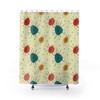 Retro Atomic Starburst of Color MCM Shower Curtain for Mid Century Modern Home Decor
