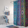 Retro Boho Hippie Shower Curtain | Abstract Fabric Bath Curtain | Vintage Bathroom Decor