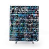 Retro Boombox Graffiti Shower Curtain for 80s Hip Hop Vibes