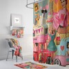 Retro Camper Theme Shower Curtain | Queen of the Camper Design | Vintage Bathroom Decor