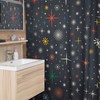 Retro Christmas Bathroom Decor, Holiday Shower Curtain, Festive Tub Curtain