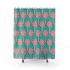 Retro Christmas Candy Cane Shower Curtain, Festive Bathroom Decor, Holiday Tub Accessory