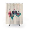 Retro Christmas Shower Curtain | Mid Century Modern Christmas Decor | Indoors Cute Christmas Decor Bathroom Accessories