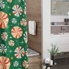 Retro Christmas Tub Curtain, Holiday Bathroom Decor