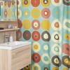 Retro Circle Shower Curtain, Groovy Hippie Bathroom Decor, 1970s Inspired Tub Accessory