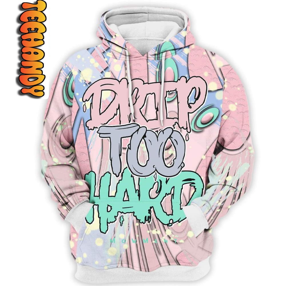 Retro Easter Drip Too Hard All Over Print Hoodie