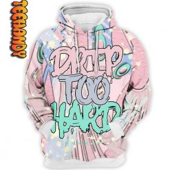 Retro Easter Drip Too Hard All Over Print Hoodie - Image 2