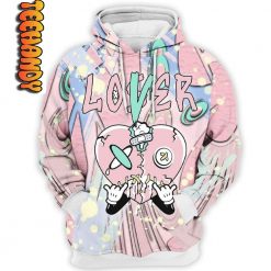 Retro Easter Loser Lover All Over Print Heart 3D Hoodie - Image 2