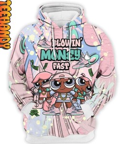 Retro Easter Powerpuff Girl All Over Print 3D Hoodie