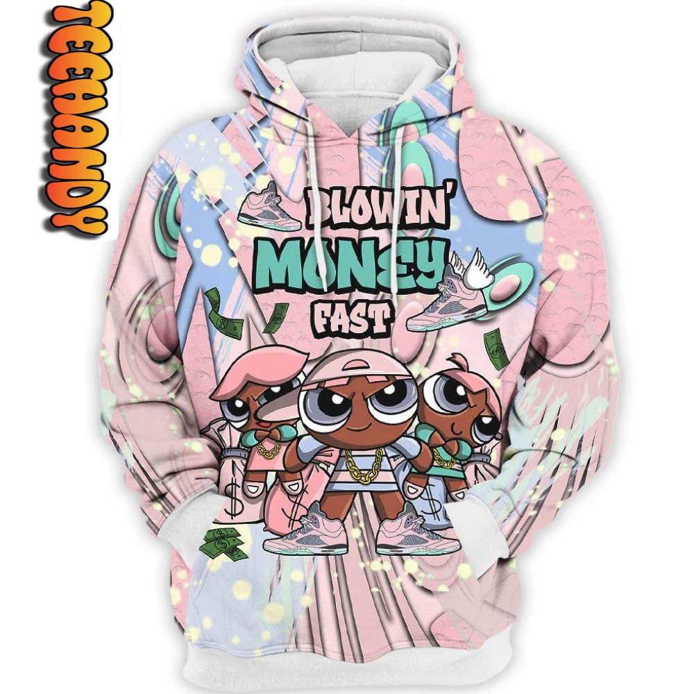 Retro Easter Powerpuff Girl All Over Print 3D Hoodie
