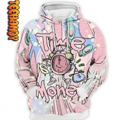 Retro Easter Time Is Money All Over Print 3D Hoodie - Image 2