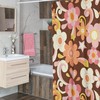 Retro Flower Power Shower Curtain, 70's Inspired Bathroom Decor, Unique Bathroom Accessory