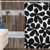 Retro Flowers Mod Boho Shower Curtain, 1970's Hippie Groovy Bathroom Decor with Unique Designs