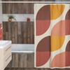 Retro Geometric Shower Curtain, Funky 60's 70's Hippie Bathroom Accessory, Chic Vintage Curtain for Unique Vibe