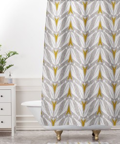 Retro Geometric Shower Curtain | Mid Century Modern Bathroom Decor | Vintage Bath Curtain | Pink