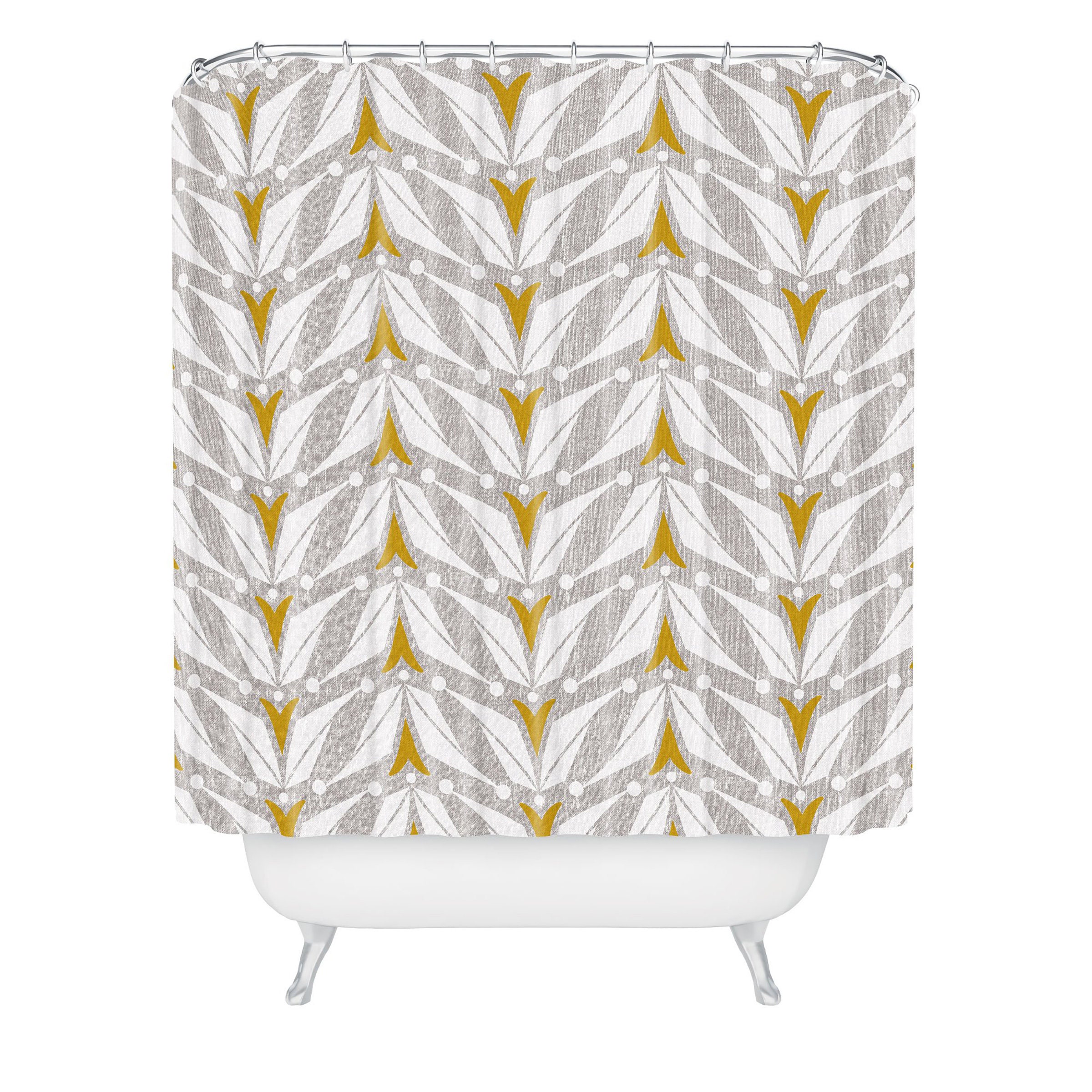 Retro Geometric Shower Curtain | Mid Century Modern Bathroom Decor | Vintage Bath Curtain | Pink - Image 3