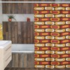 Retro Groovy Shower Curtain, Psychedelic 60's 70's Hippie Bathroom Accessory, Fun Tub Curtain with Vintage Charm