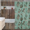 Retro Hawaiian Shower Curtain, Tropical 60's 70's Tiki Bathroom Accessory, Vintage Curtain with Island Vibes