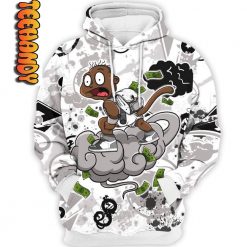 Retro High OG Stage Haze Monkey Tommy Fly All Over Print 3D Hoodie with Retro Monkey Print - Image 2