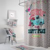 Retro Junking Fleamarket Shower Curtain | Old Truck Design Bath Curtain | Vintage Bath Mat & Towels