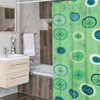 Retro Mid Century Modern Shower Curtain, Vintage Bathroom Decor