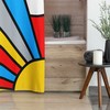 Retro Mondrian Shower Curtain, Mid Century Modern Bath Accessory, Cool Bathroom Decor