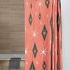 Retro Salmon Shower Curtain, Mid Century Modern Inspired Bathroom Accessory with Vintage Touch