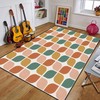 Retro Seventies Style Groovy Seamless Colorful Geometric Area Rug - Personalized Home Decor with 70s Retro Vibe