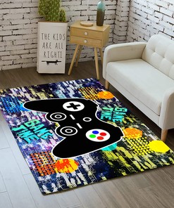 Retro Street Game Carpets T-Shirt, Hoodie, Sweatshirt: Gaming Rugs for Teen Boys with Video Games Controller Pattern