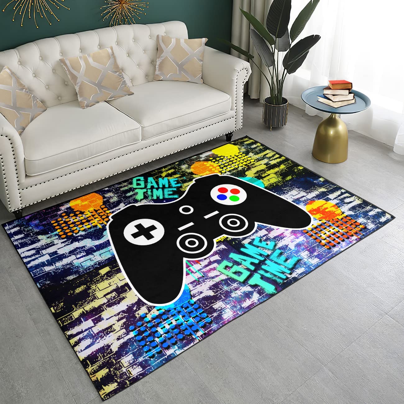 Retro Street Game Carpets T-Shirt, Hoodie, Sweatshirt: Gaming Rugs for Teen Boys with Video Games Controller Pattern - Image 3