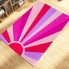 Retro Sunshine Personalized Area Rug for Soft Living Room or Bedroom Decor