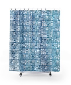 Retro TIKI Shower Curtain for Mid Century Lifestyle Vintage Design