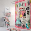 Retro Theme Shower Curtain | Geez Louise Design | Vintage Bathroom Decor