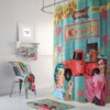 Retro Theme Shower Curtain | Vintage Abstract Bath Curtain | Mid Century Modern Bathroom Decor