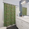 Retro Tiki Gods Shower Curtain for Vintage Mid Century Modern Lifestyle