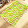Retro Trippy Rug with Customizable Name for Boho Chic Living Room or Bedroom Decor